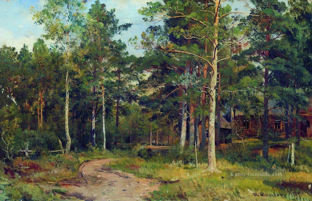 Herbstlandschaftsweg im Wald 1894 Iwan Iwanowitsch Ölgemälde